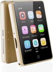 Bluetooth 5.3 64GB 2.8″ Touch MP3 Player for Kids Speaker & FM Radio 128 GB Card
