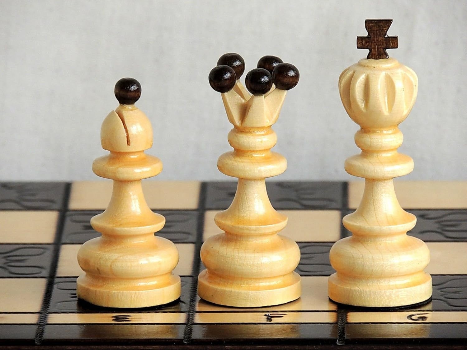 Luxury 42cm Wooden Chess Set XL | Handmade Board & Carved Pieces | Premium Gift