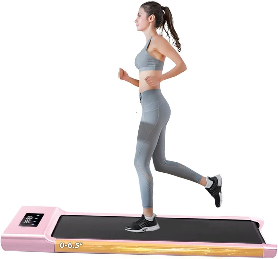 Under Desk Treadmill 1-12km/h Quiet Walking Running Pad w/ Bluetooth & Remote
