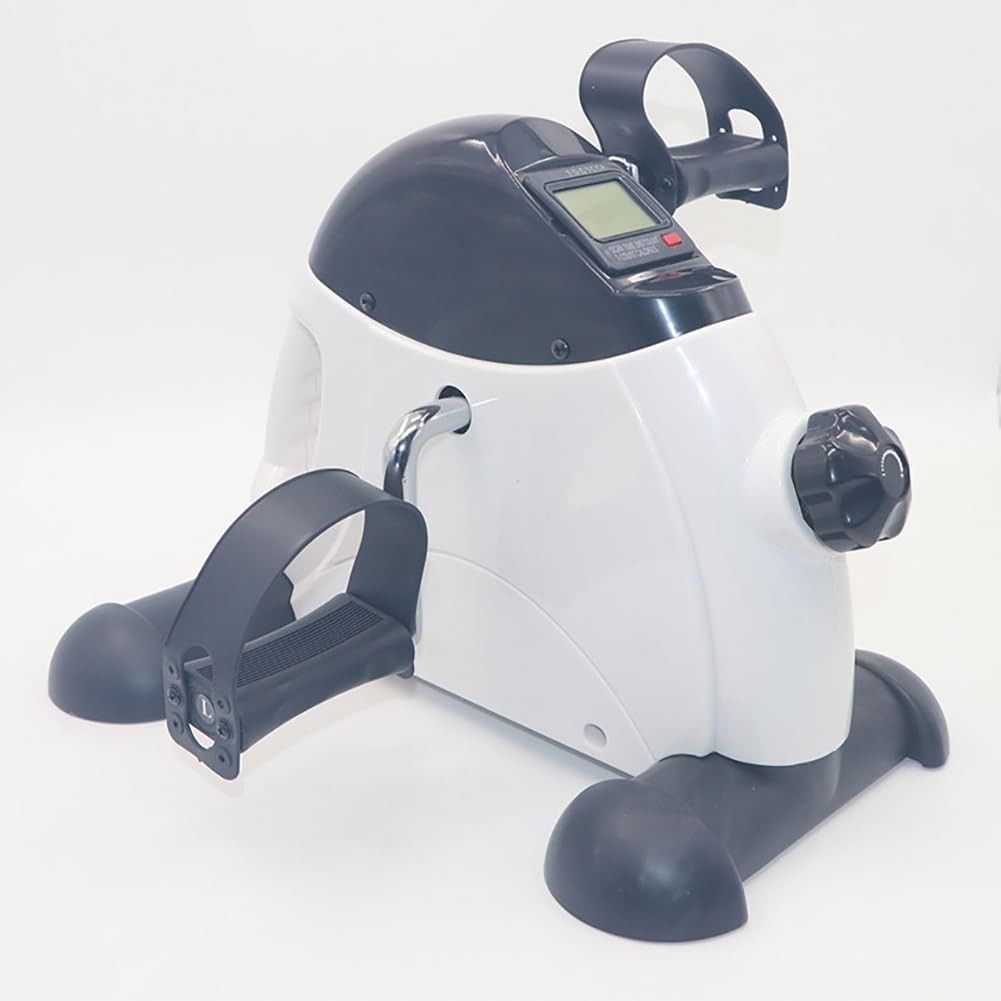 Portable Mini Pedal Exerciser Adjustable Resistance LCD Arm Leg