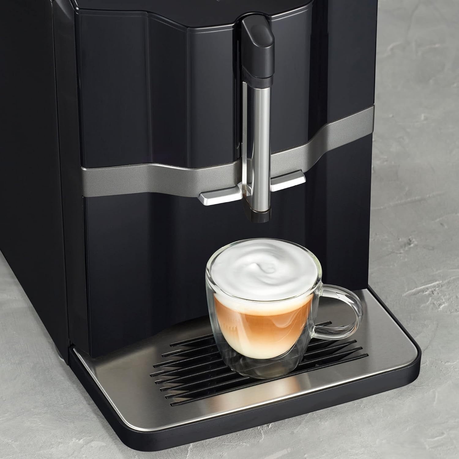 Bean-to-Cup Coffee Machine with Milk Frother, 1.4L Tank, One-Touch Drinks