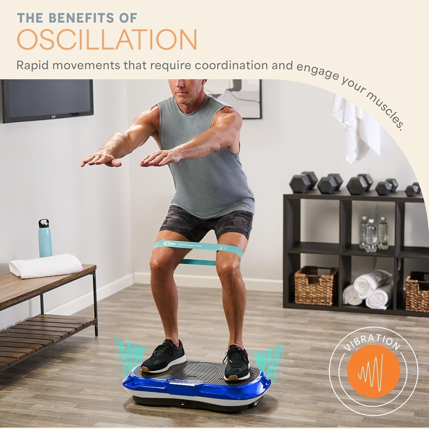 Vibration Plate Exercise Machine 99 Speeds Full Body Home Fitness Platform