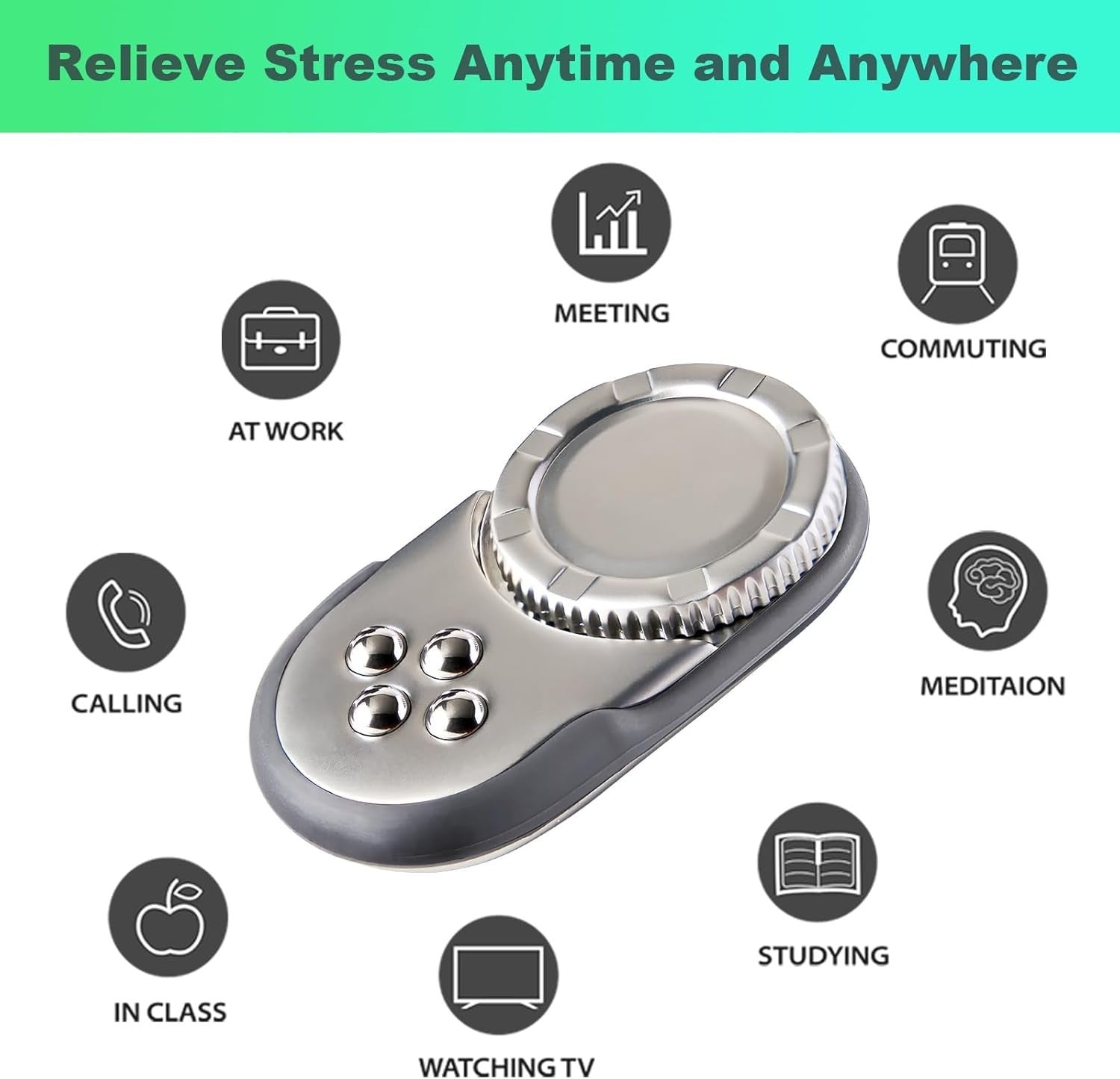 Metal Desk Fidget Toy Multi-Function Sensory Stress Relief Focus Tool
