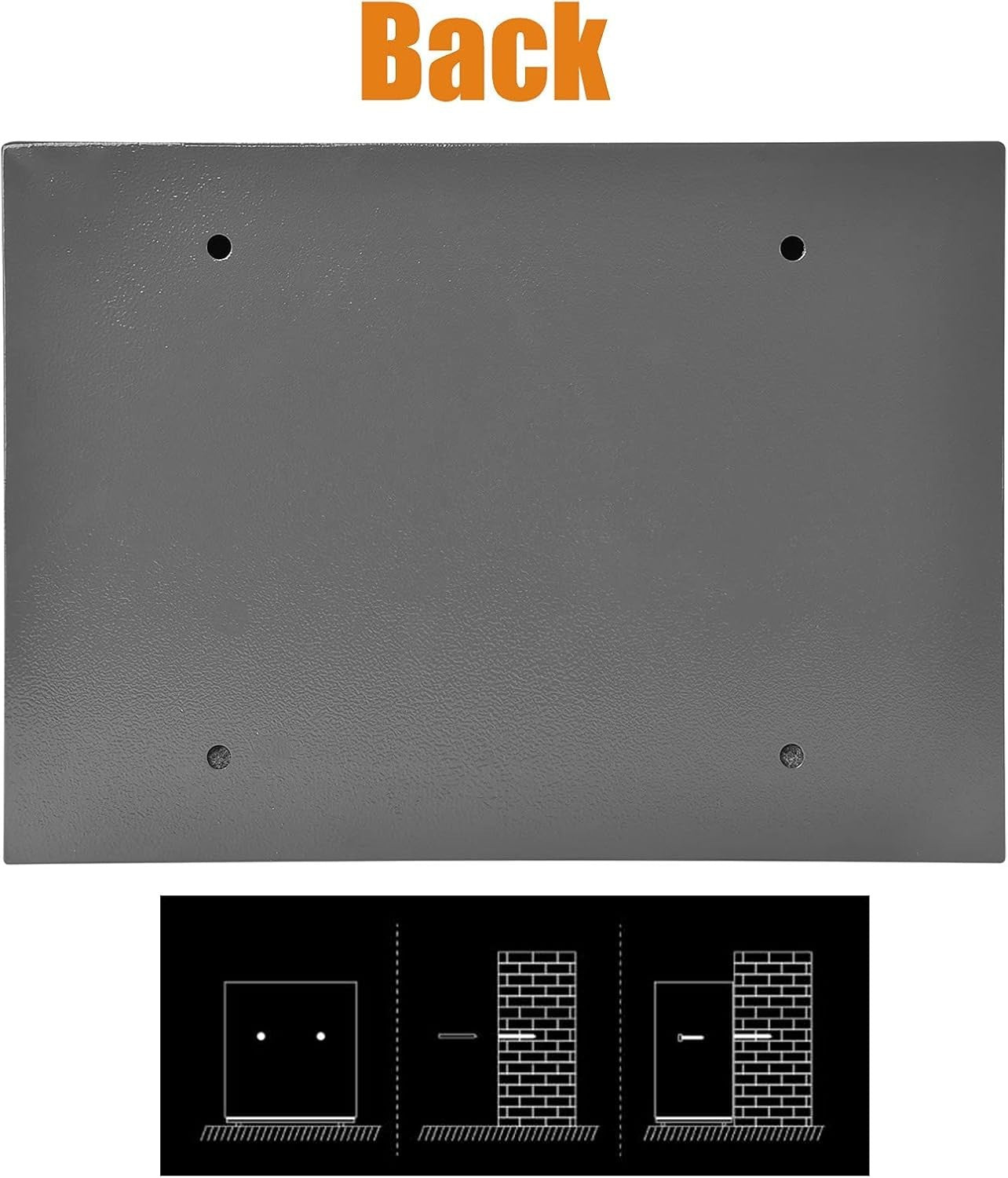 16L Digital Safe Box Electronic Keypad Cash Security Wall Mount
