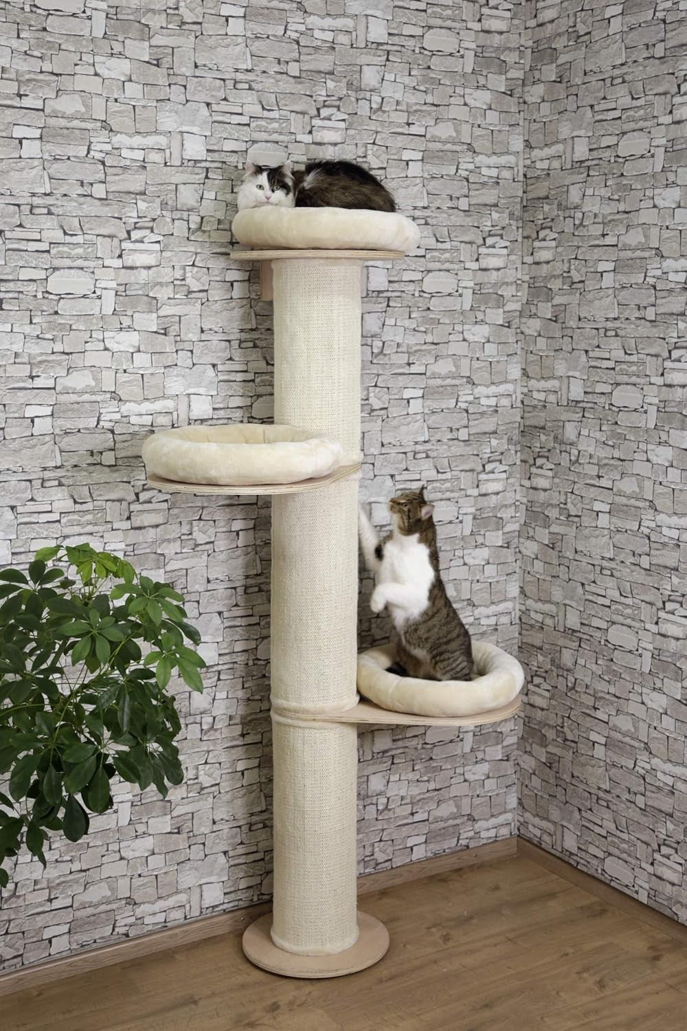 Tall Cat Tree Tower 187cm with Cushioned Perches Heavy Duty Scratching Post