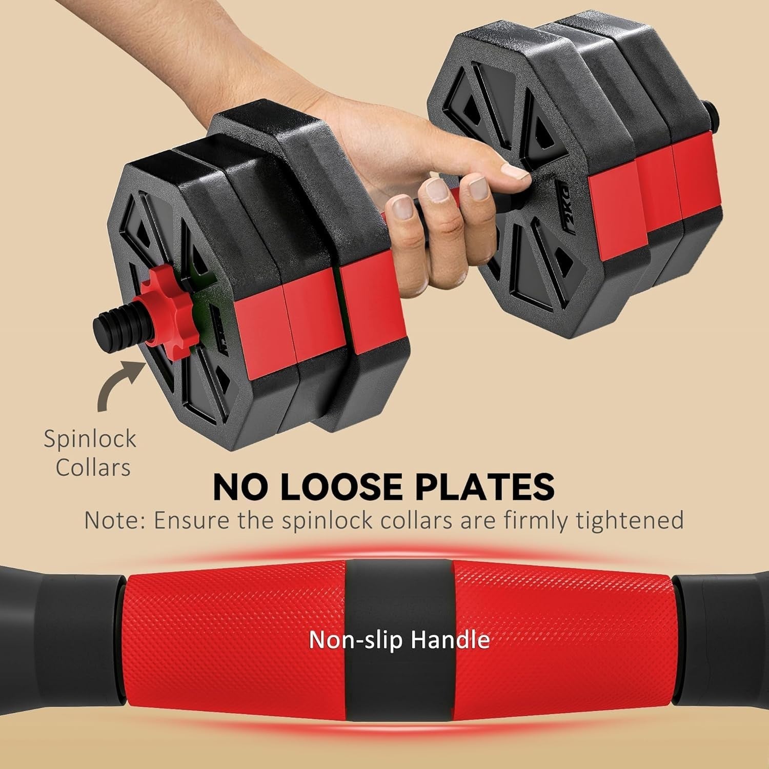 Multi-Function 6-in-1 Home Gym Weight Set 20KG Adjustable Free Weights