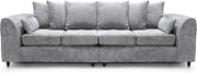 4 Seater Sofa Light Grey Chenille Large Couch Modern Removable Covers Seating