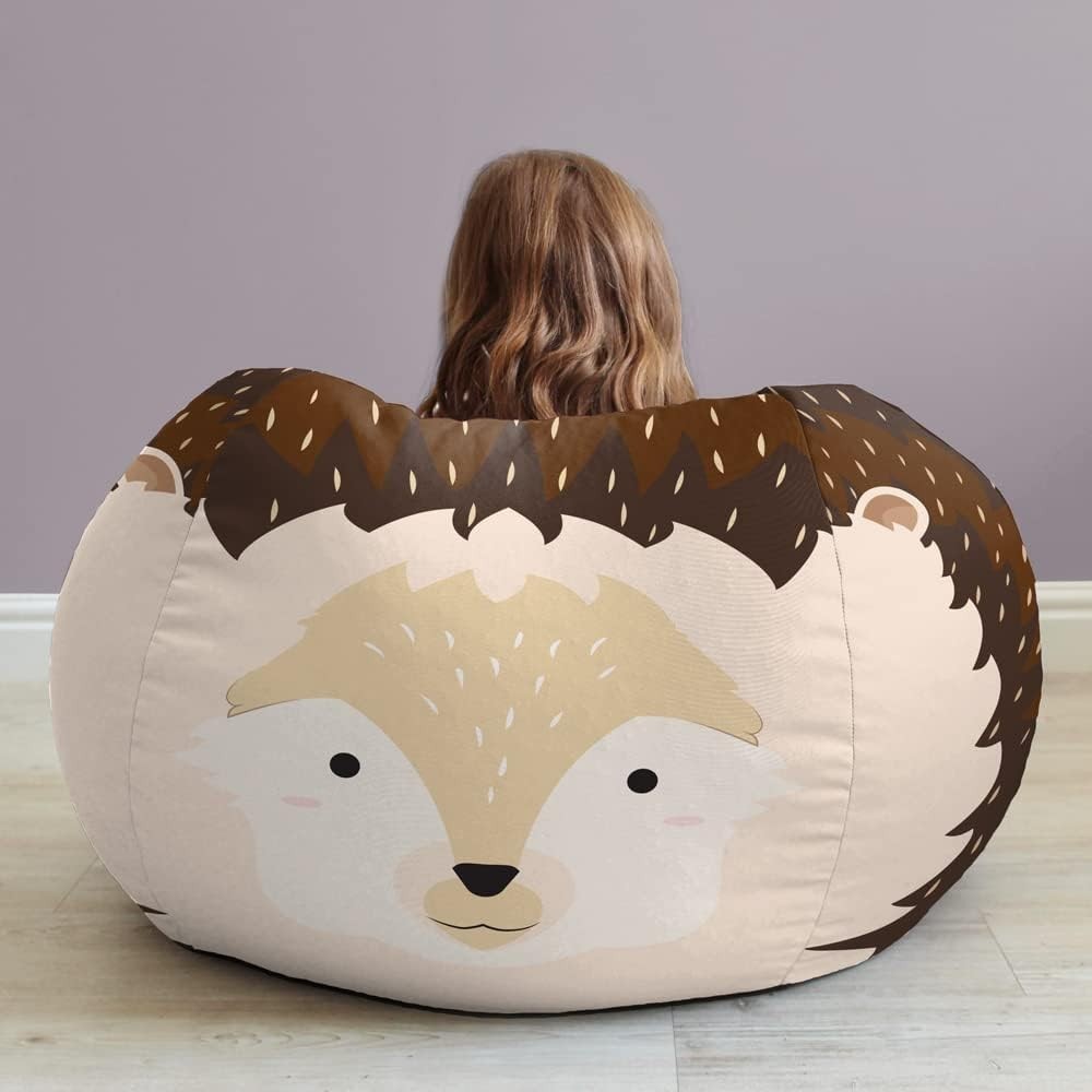 Kids Animal Bean Bag Chair Soft Washable Seat for Playroom Bedroom