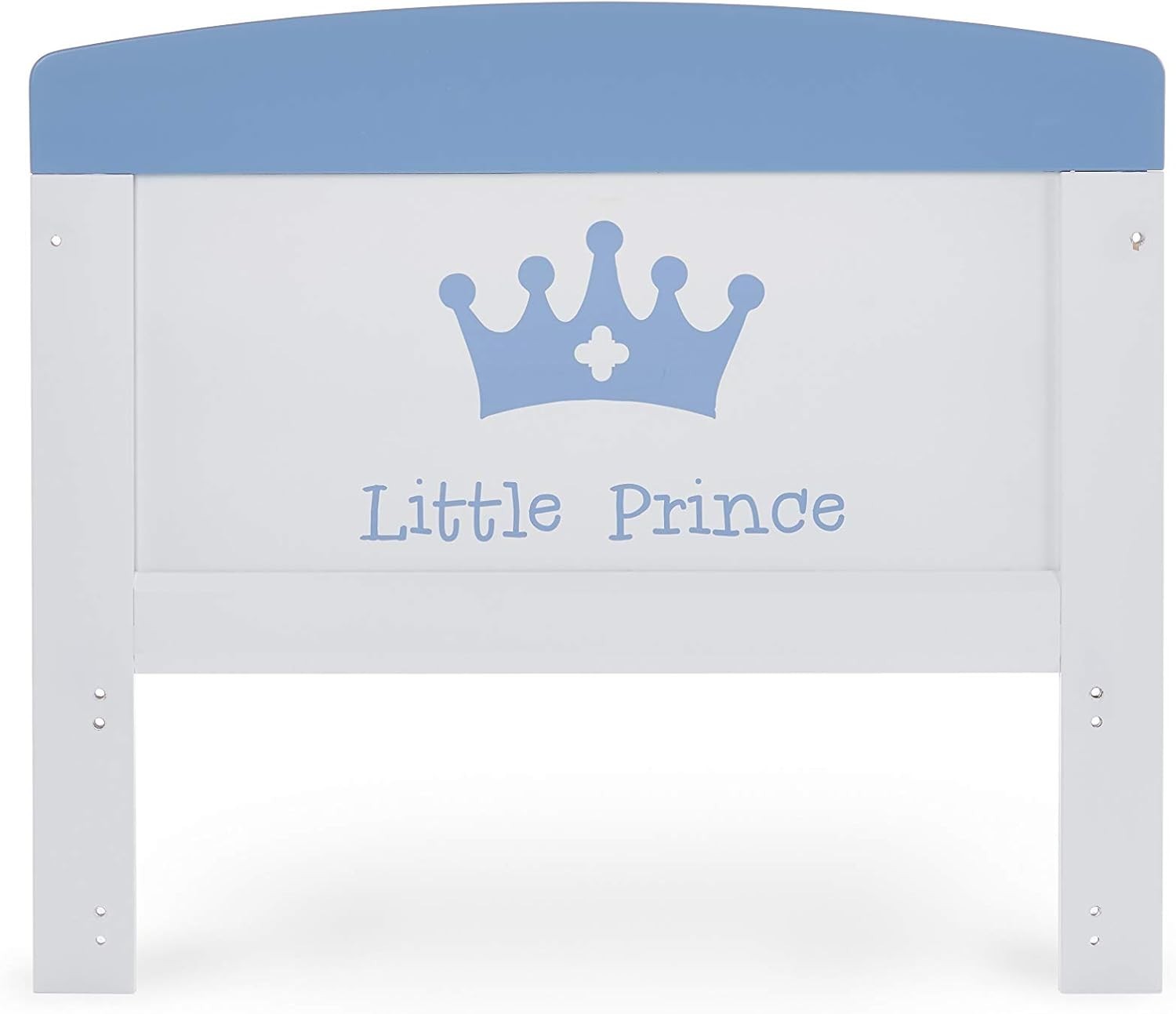 Convertible Cot Bed with Adjustable Height Toddler Bed 140x70cm White Blue