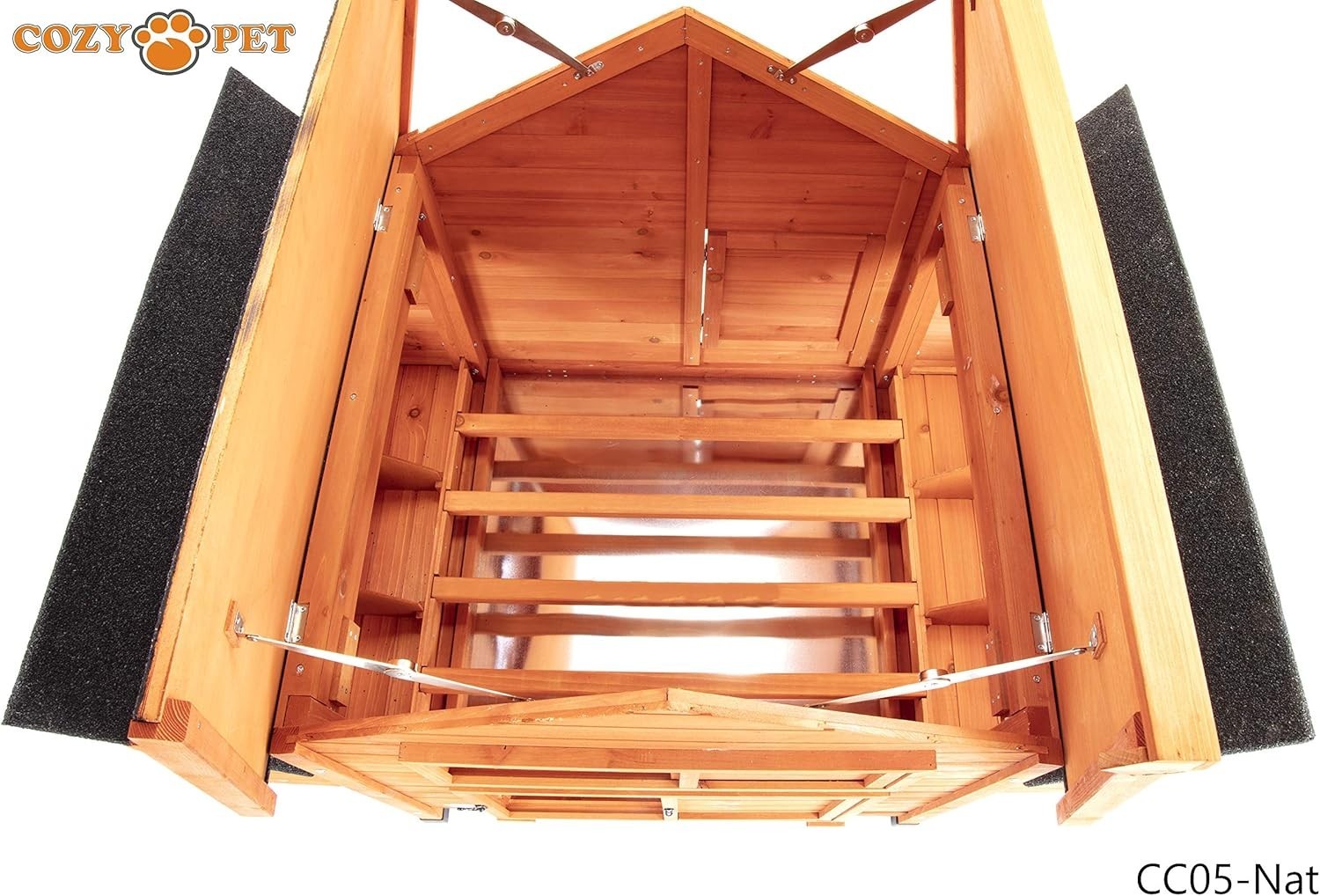 Extra Large Wooden Chicken Coop with Nest Boxes Easy Clean Hen House 12 Birds