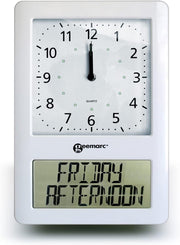 Easy-Read Dementia Clock with Auto Time-Set, Large Digits & Lock Feature
