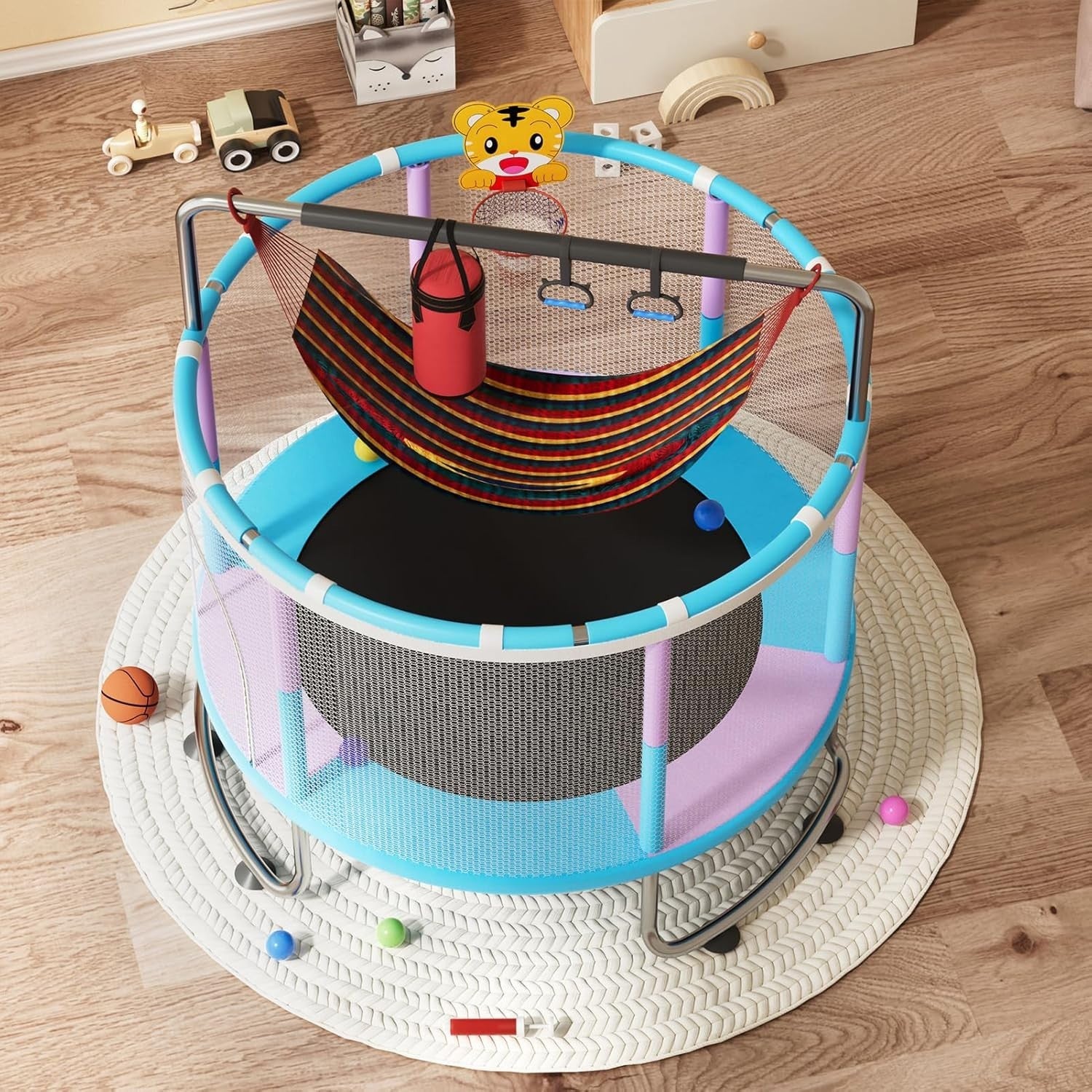 Toddler 5FT Play Trampoline Indoor Outdoor Kids Gym Set 200KG
