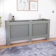 Extra Large Olive Grey Radiator Cover MDF Cabinet 172x82x19cm