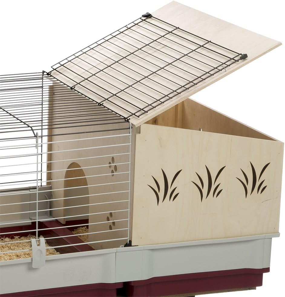 Extra Large Rabbit Cage Indoor with Wooden Hutch Extension Accessories