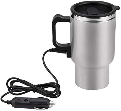 12V Car Heated Travel Mug 450ml Stainless Steel Electric Cup