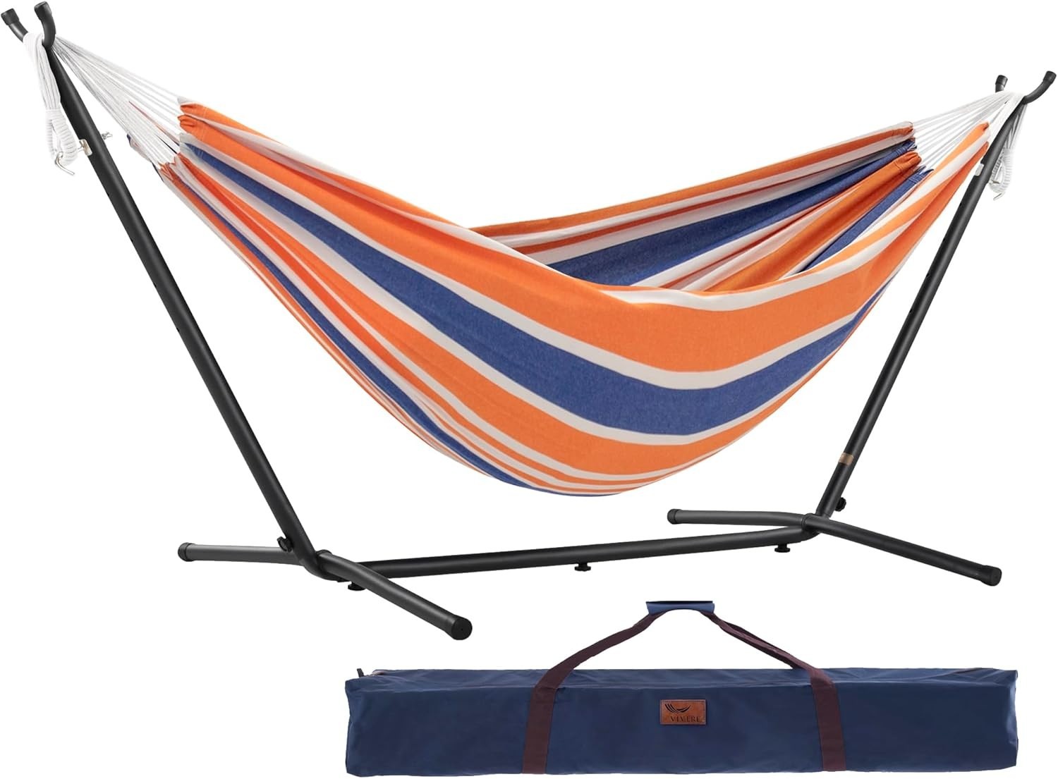 Double Cotton Hammock with Stand | 2 Person | 280cm | Garden Relaxation