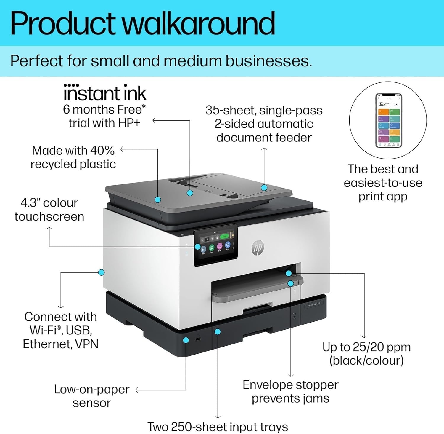 Cement A4 Colour Inkjet All In One Printer WiFi Duplex ADF 25ppm DualTray