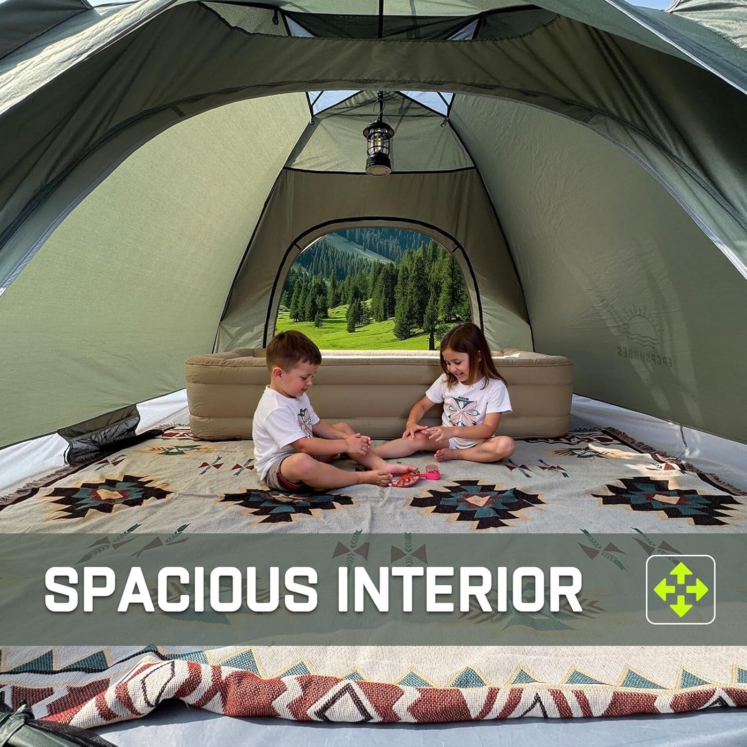 2 Man Pop Up Camping Tent Waterproof Double Layer with Carry Bag