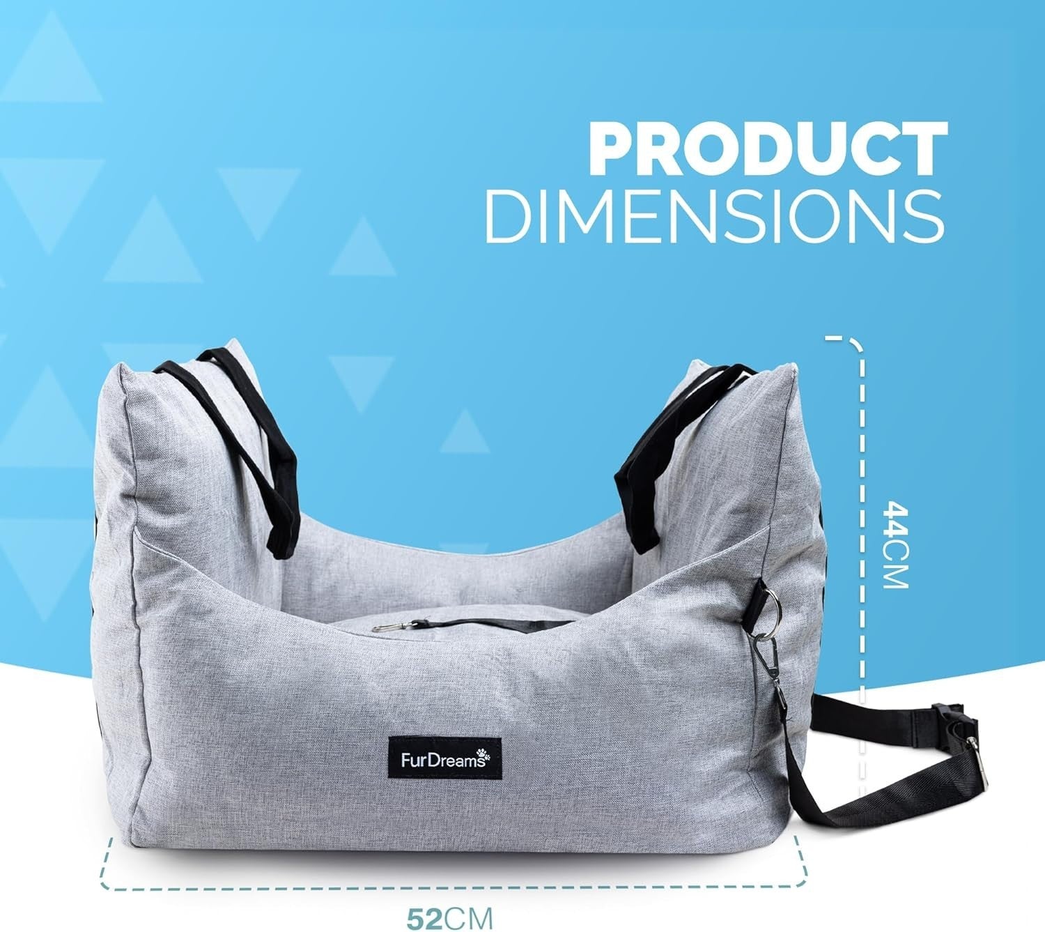 Pet Travel Bed Dog Car Seat Booster Carrier Safety Leash Waterproof