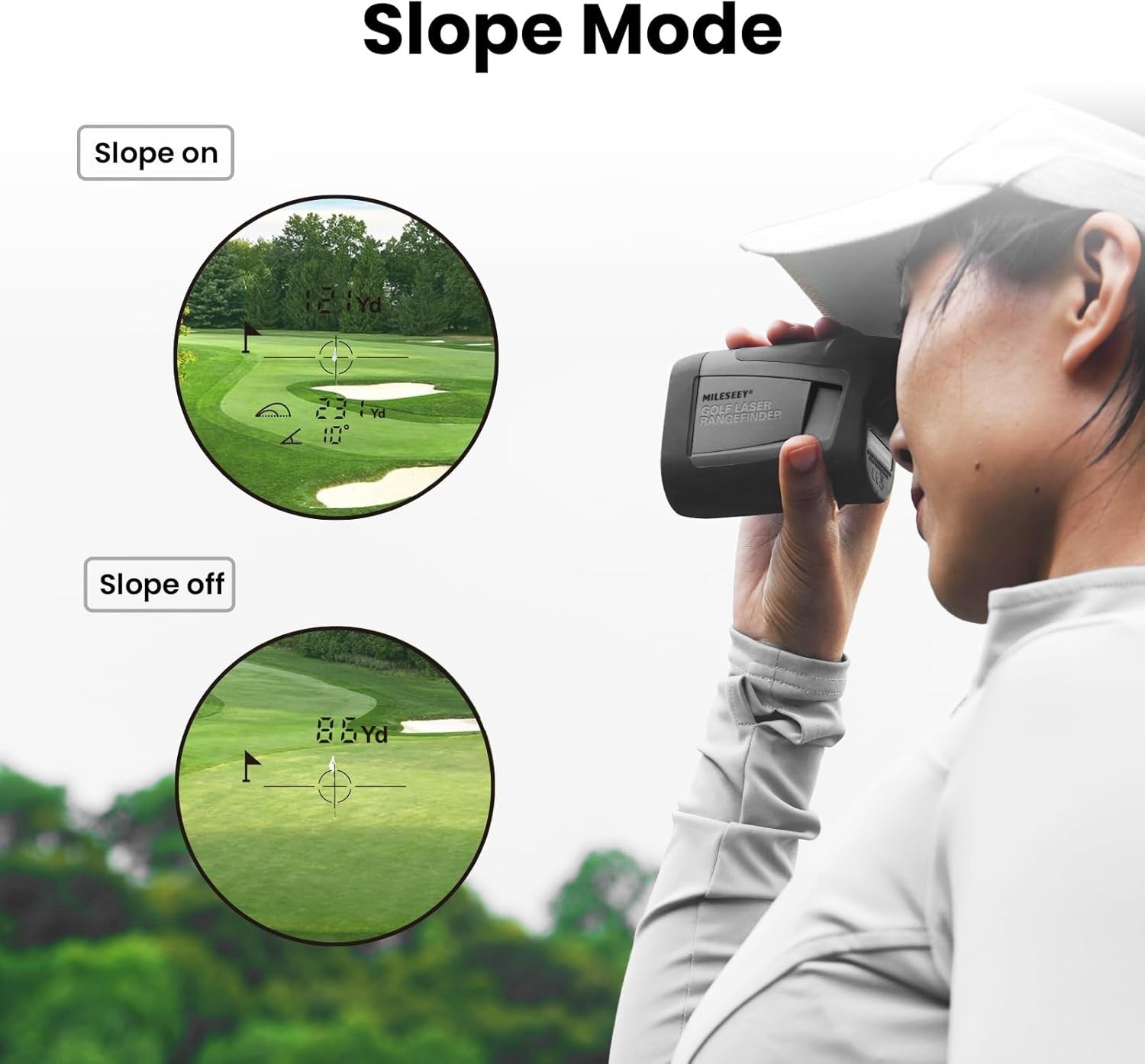 Golf Rangefinder 1100Y Slope On Off Flag Lock Vibration 6X Accuracy
