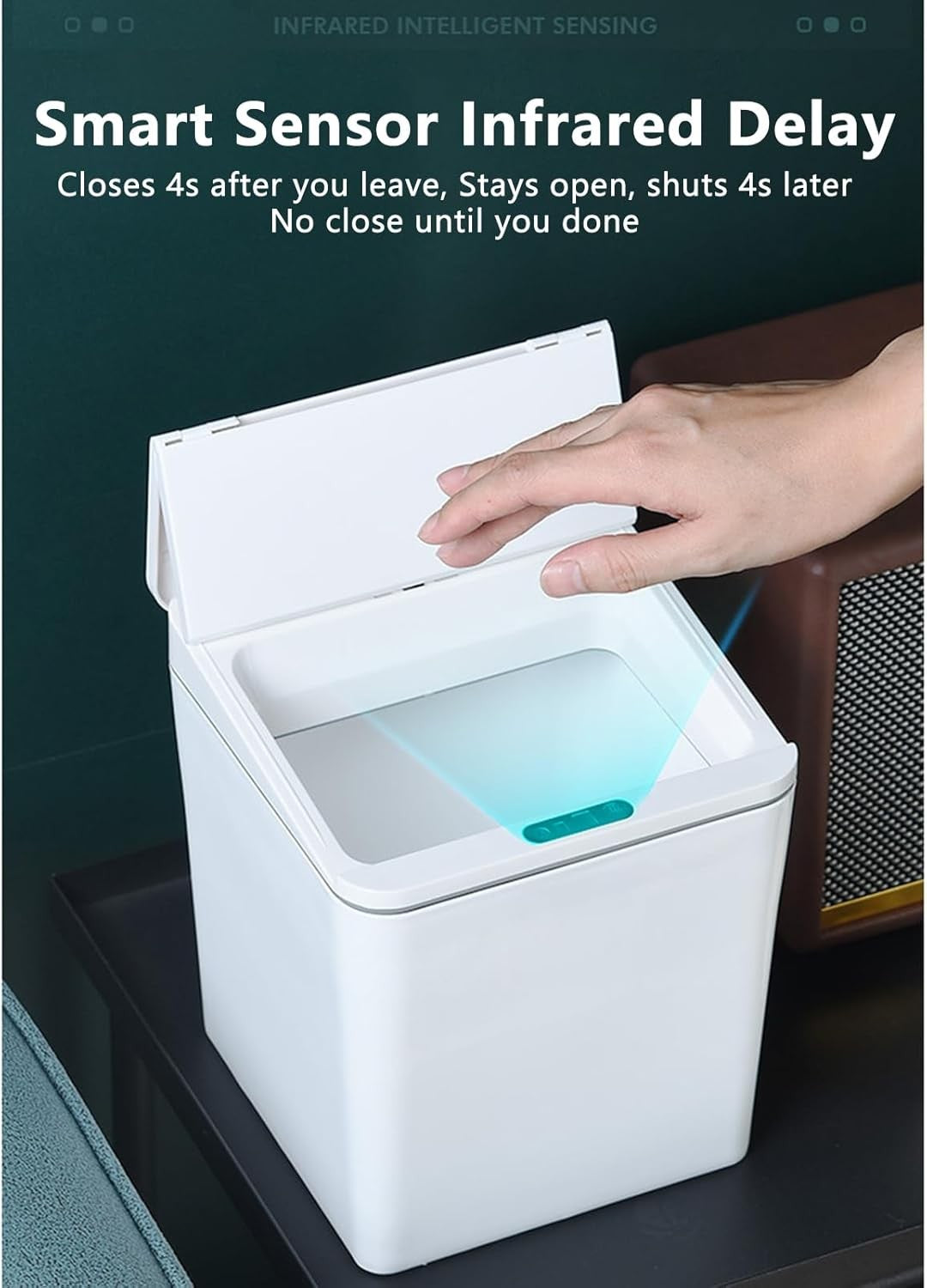 6L Automatic Sensor Compost Bin Touchless Countertop Food Caddy