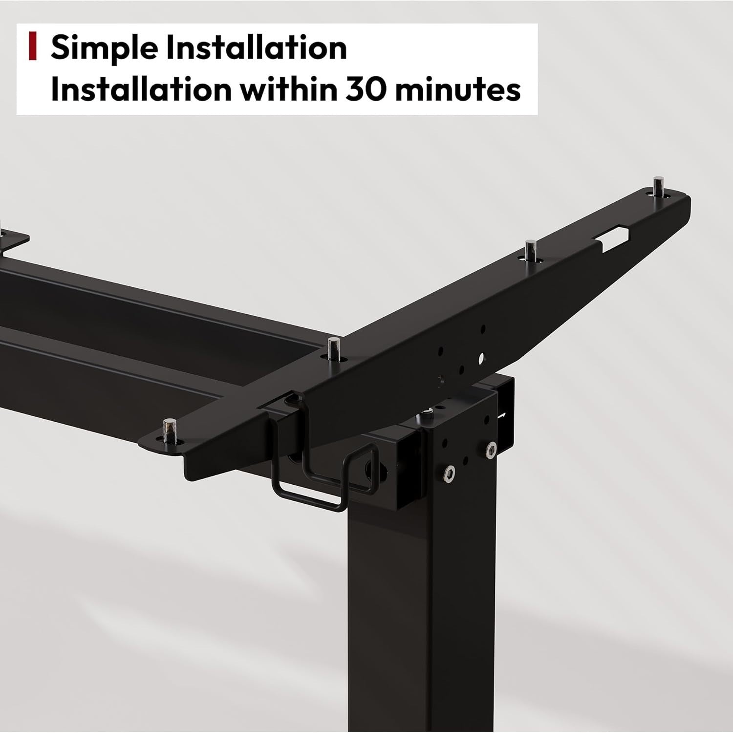 Electric Height Adjustable Standing Desk 110x60cm w/Cup Holder & Hooks