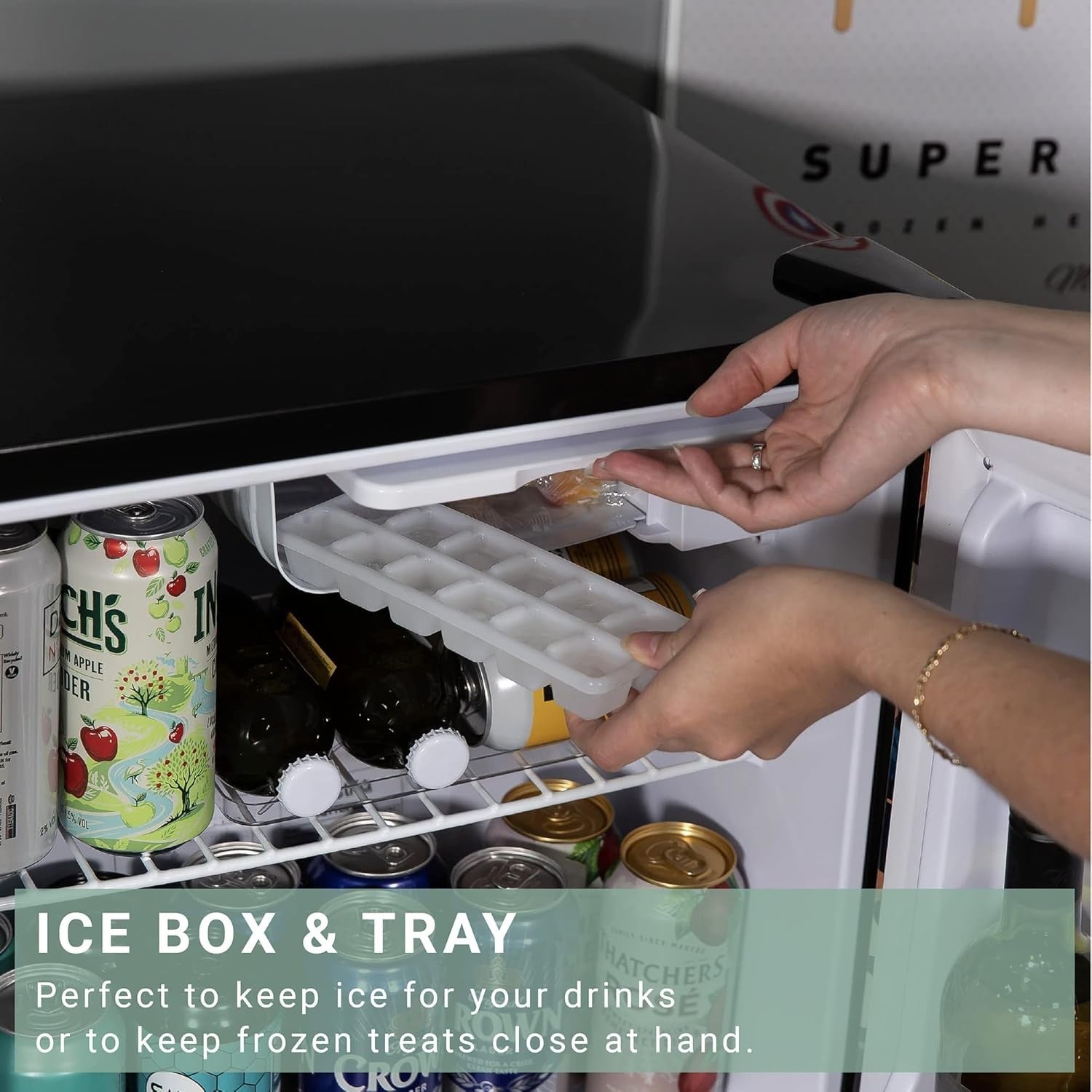 45L Mini Fridge Beer Design Countertop Drinks Cooler Adjustable Shelves