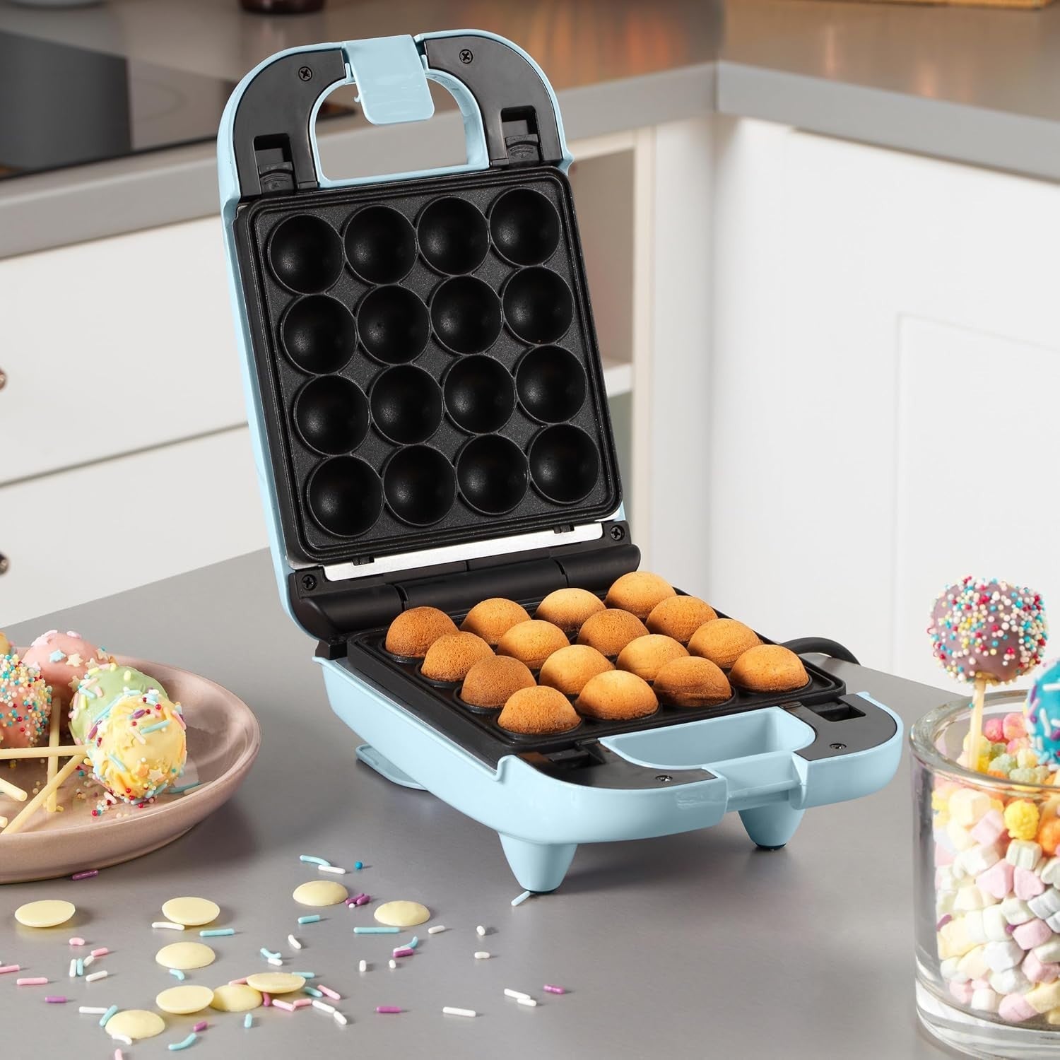 3-in-1 Mini Treat Maker | Doughnuts, Cake Pops & Waffles | Non-Stick
