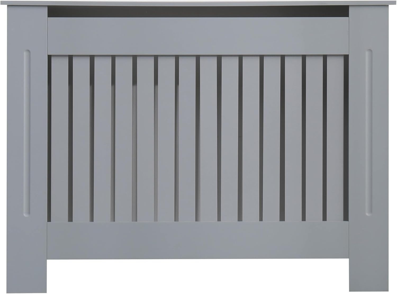 Medium Grey Radiator Cover | Modern MDF Vertical Slat Cabinet – Elegant Design