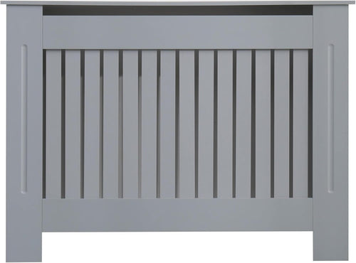 Medium Grey Radiator Cover | Modern MDF Vertical Slat Cabinet – Elegant Design