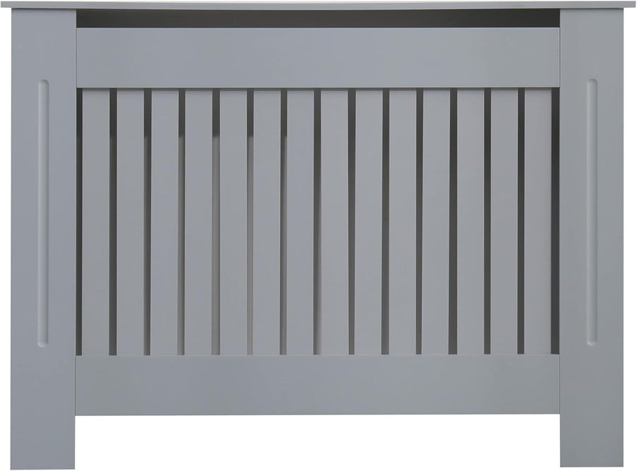 Medium Grey Radiator Cover | Modern MDF Vertical Slat Cabinet – Elegant Design