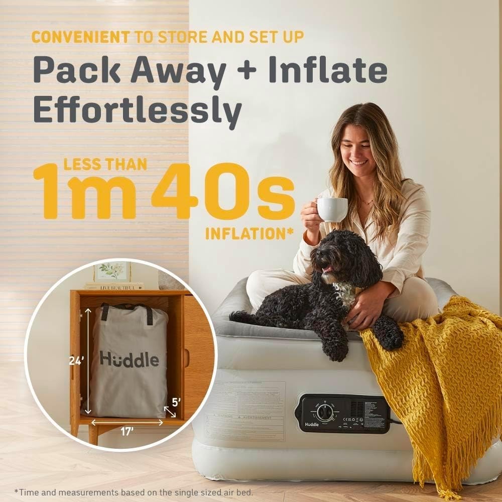 King Size Air Mattress with Built-in Pump | Luxury Inflatable Guest Bed