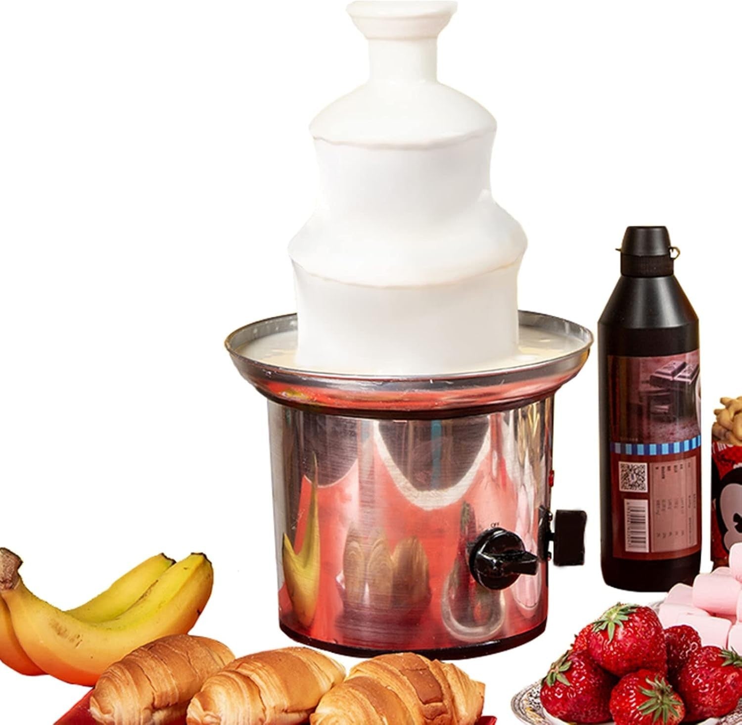 3 Tier Chocolate Fountain Fondue Machine Cheese Sauce Warmer