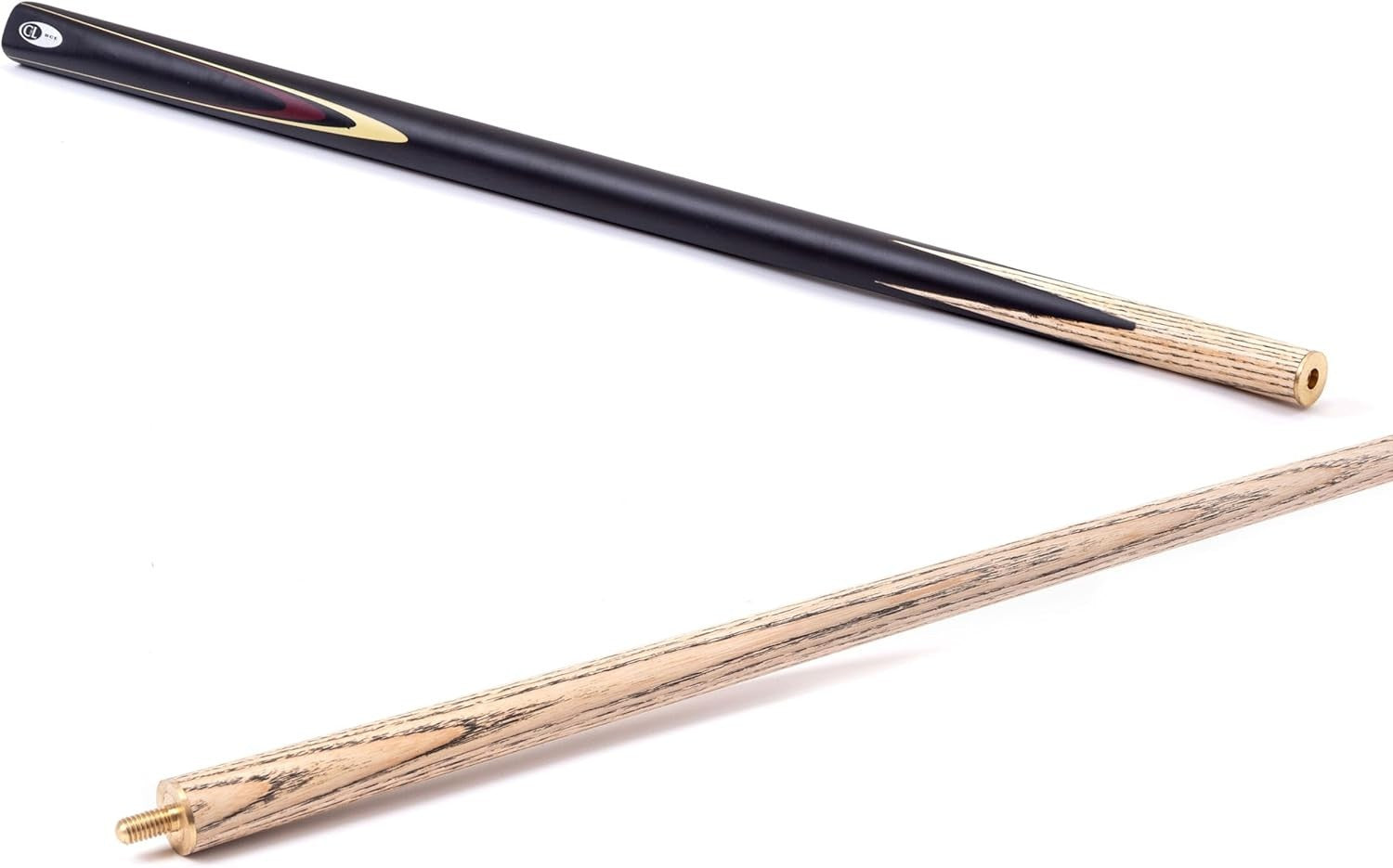 57” Snooker Pool Cue 2 Piece Ash Shaft 9.5mm Tip Soft Case