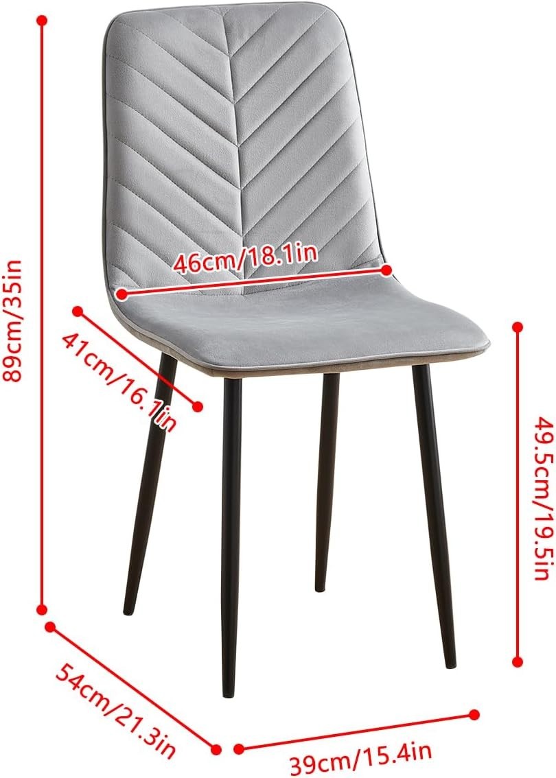 Compact Round Glass Dining Table with 2 Grey Velvet Chairs – Modern Set