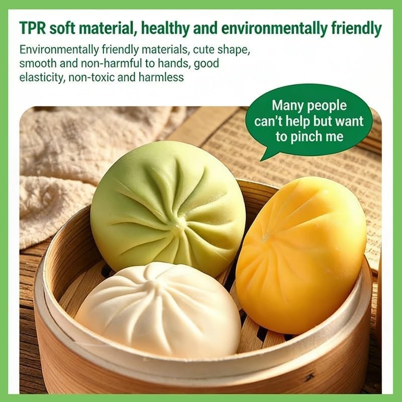 Giant Dumpling Squishy Stress Ball Slow Rising Rainbow Fidget Toy