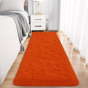Rust Hallway Runner Rug 80x300cm Fluffy Thick Pile Non Slip Shaggy Carpet