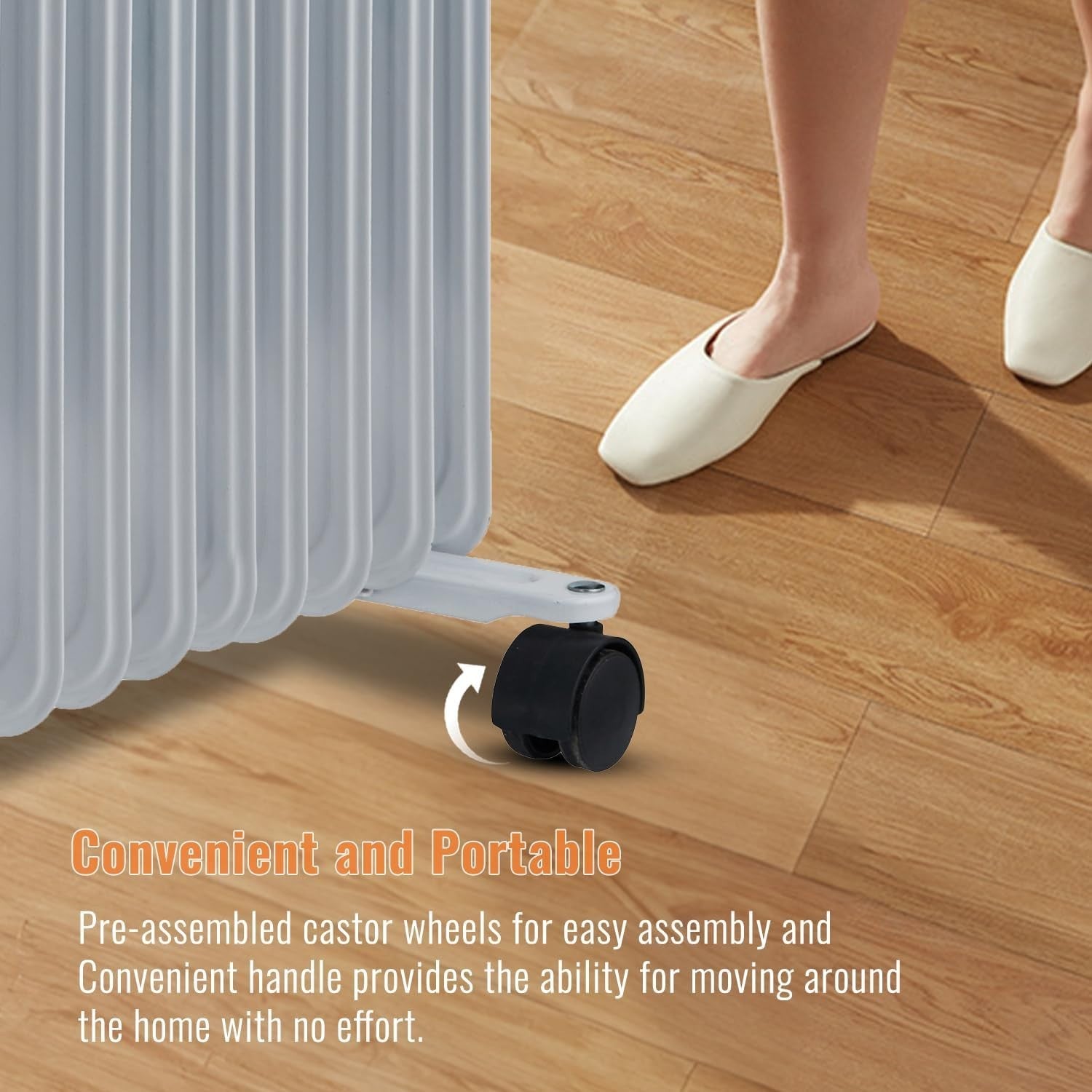 Oil Filled Radiator Heater 2500W 11 Fin Portable Heater Timer