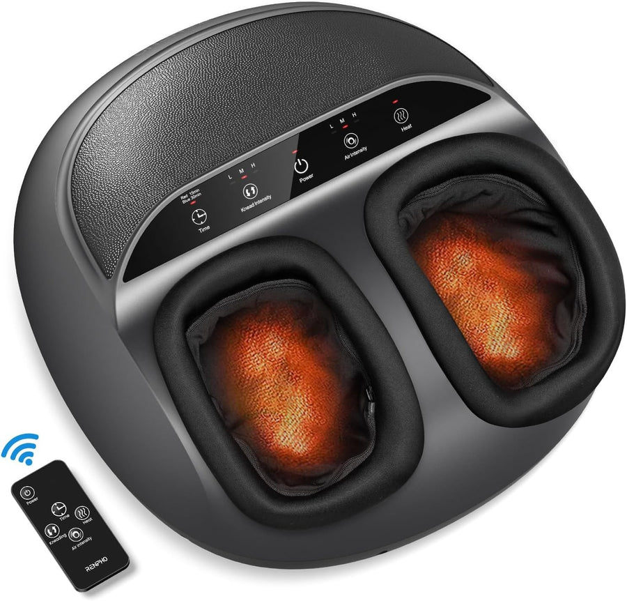Shiatsu Foot Massager with Heat, Deep Kneading & Compression, Remote