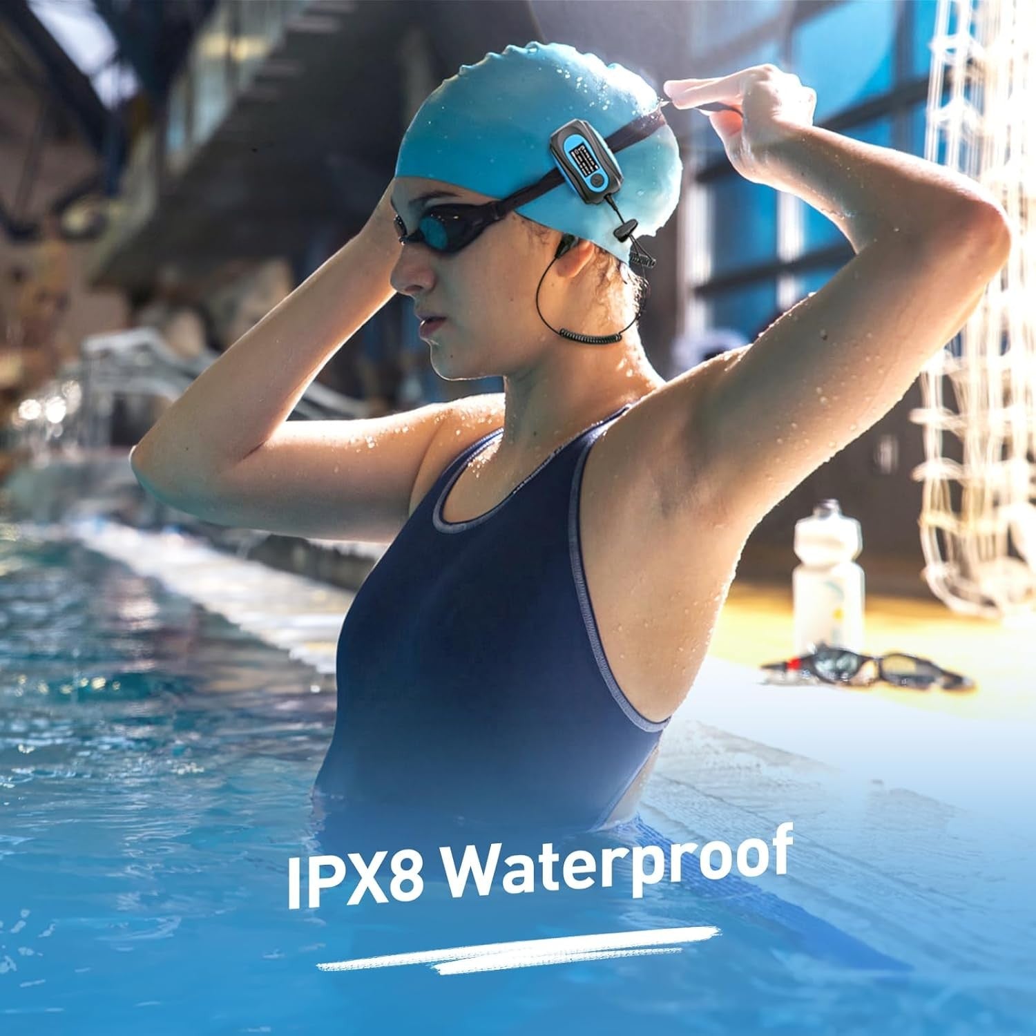 IPX8 Waterproof MP3 Player Clip 8GB Swim Surf Headphones