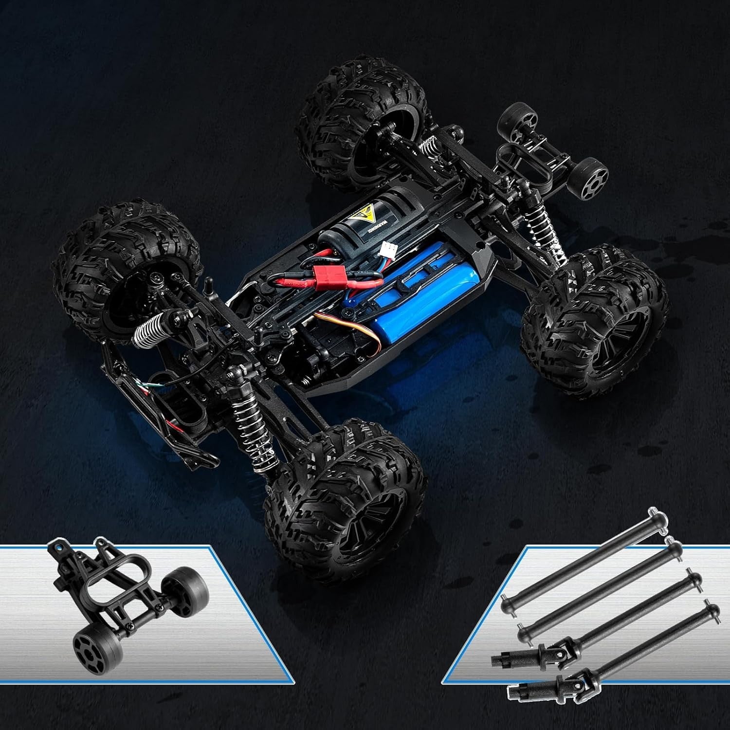 Fast 1:16 RC Truck 4WD 22MPH Off-Road Car Dual Batteries Boys 14+ Gift