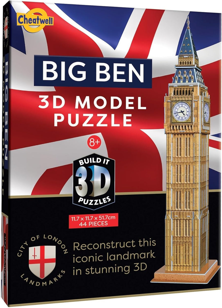 3D Big Ben Puzzle Model Kit – Push-Fit, No Glue, Fun for All Ages