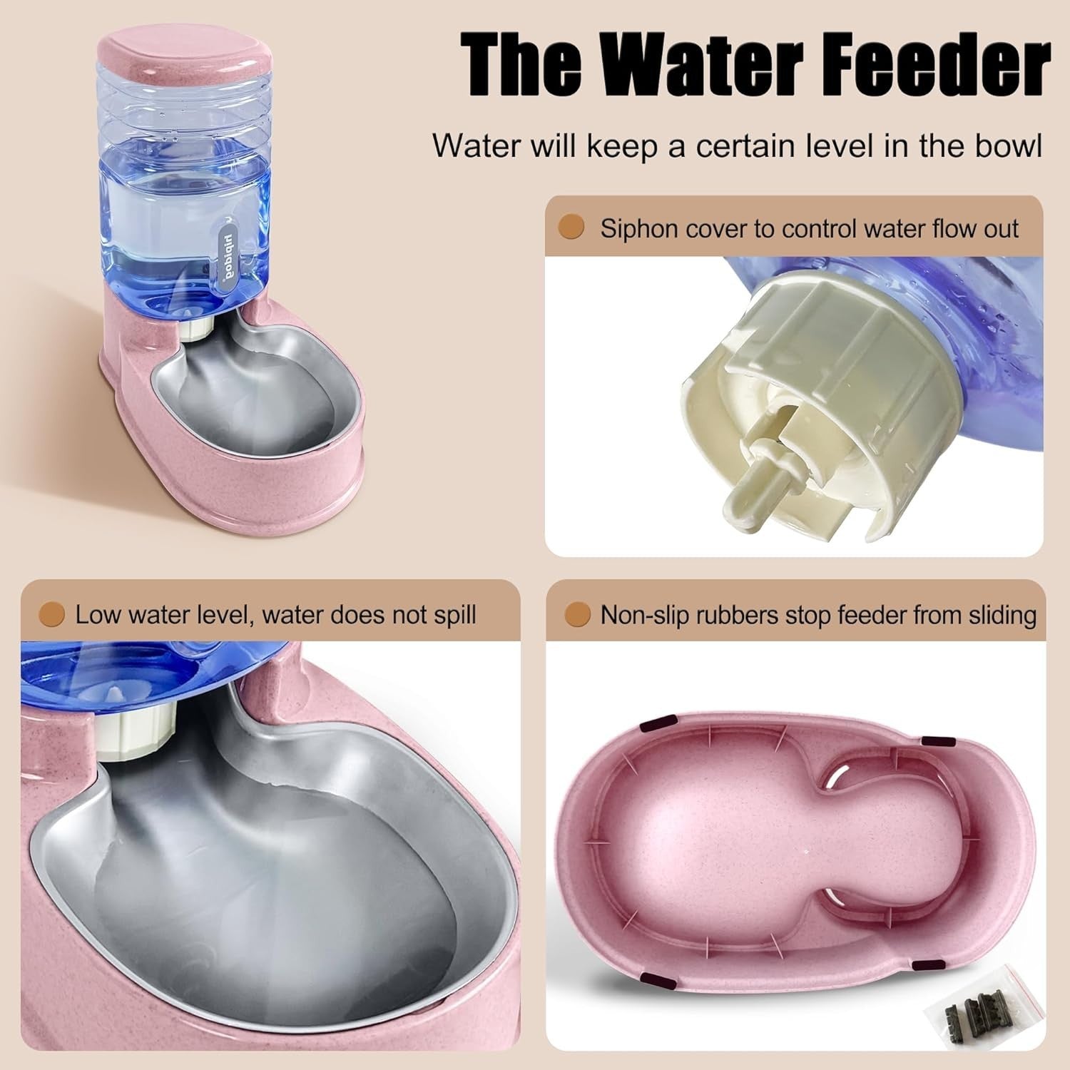 Gravity Pet Feeder Water Dispenser Set 3.8L Food Water Station