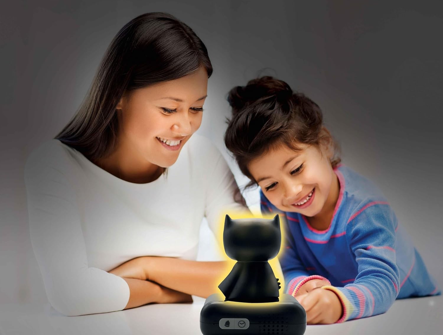 Kids Superhero Alarm Night Light LED Display Snooze Sounds Bedroom