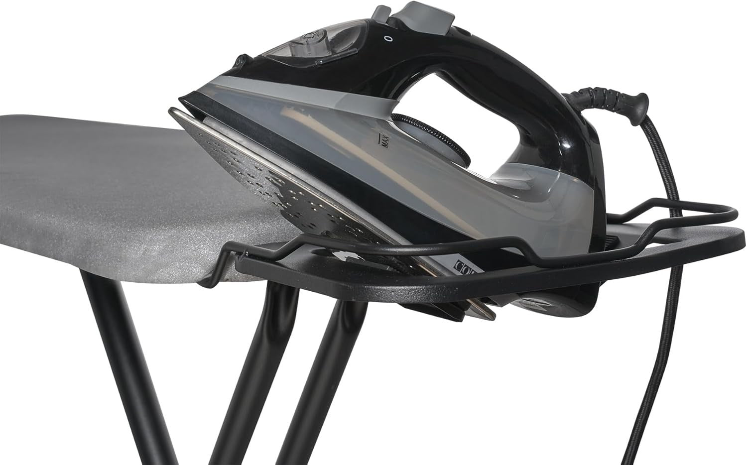 Classic Folding Ironing Board Light Grey Adjustable Height with Iron Rest