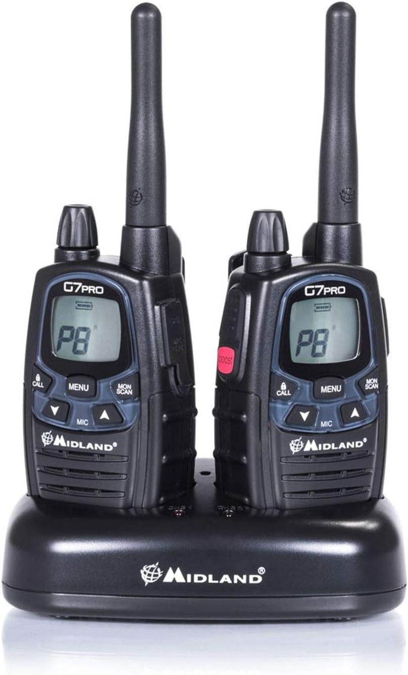 Twin Pack Walkie Talkies 10km Long Range PMR446 85 Channel Rechargeable