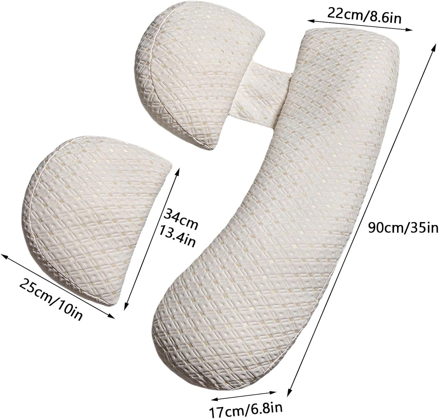 Pregnancy Pillow Wedge Set for Sleeping Support Belly Back Hips Large