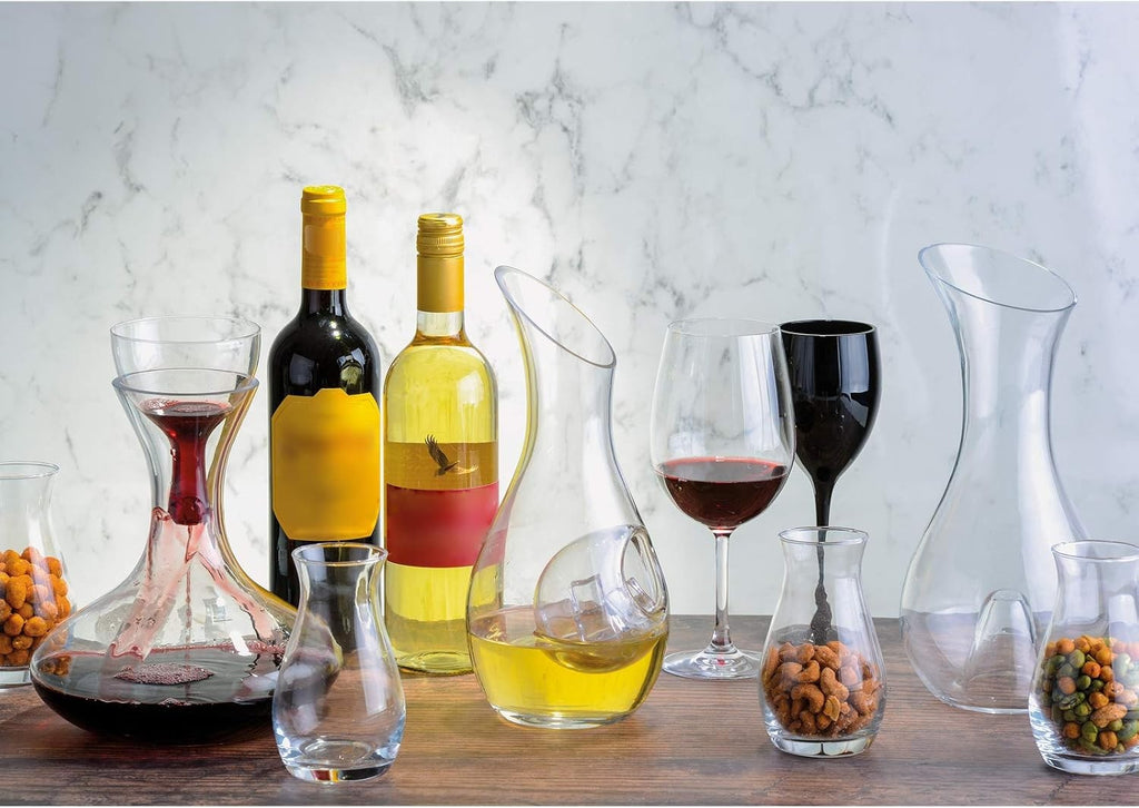 1050ml Wine Cooling Carafe with Chill Rod – Elegant Glass Decanter for White Win