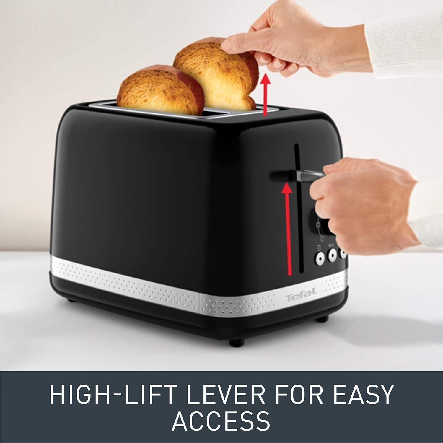 Adjustable 2-Slice Toaster with 7 Browning Levels, High-Lift, Defrost & Reheat