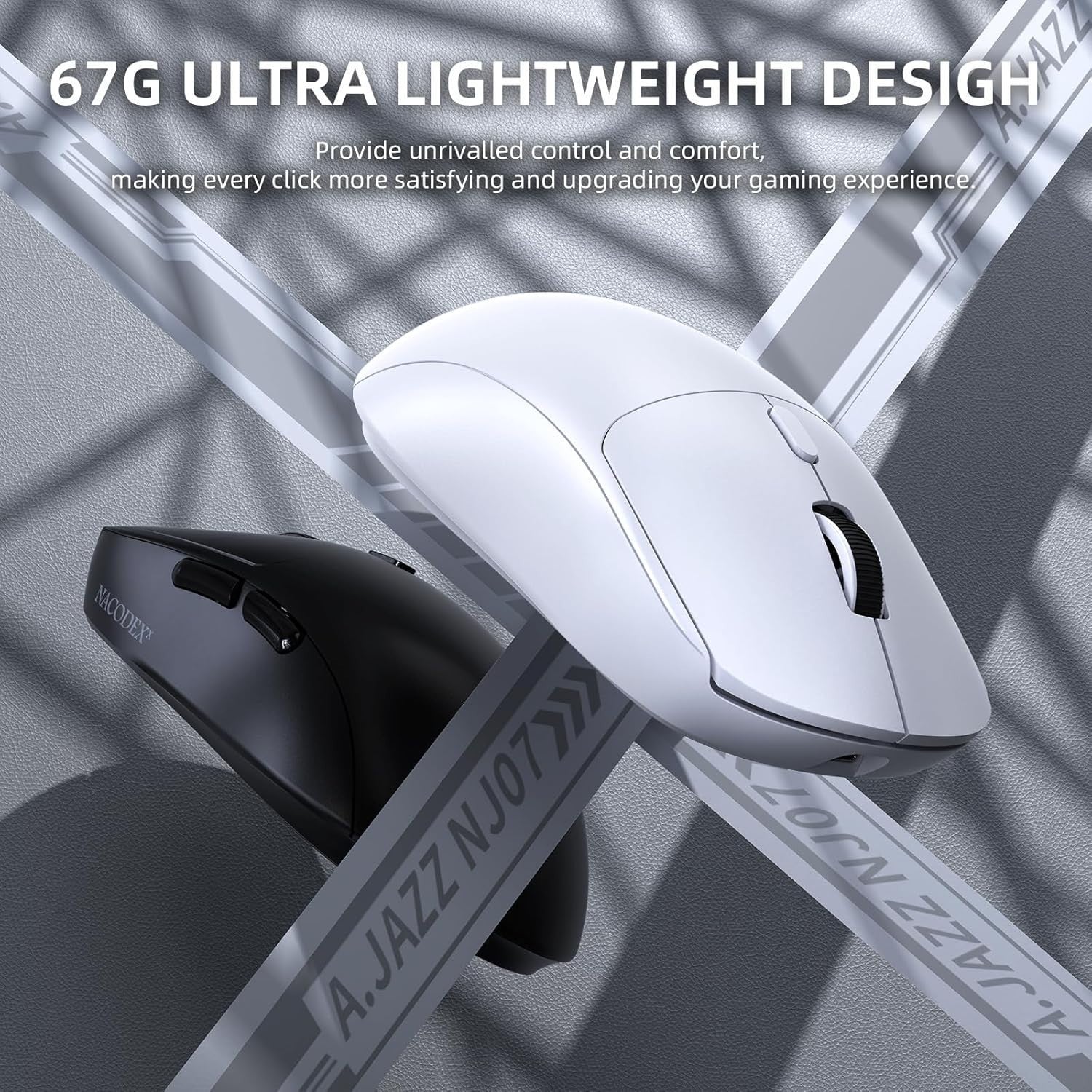 Wireless Gaming Mouse 12800 DPI 67g Ultra Lightweight BT 2.4G USB-C